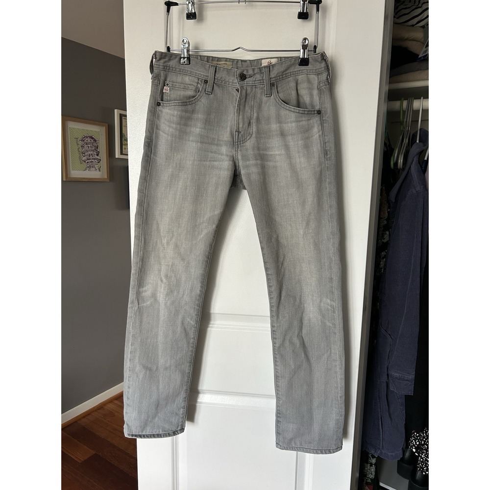 AG Adriano Goldschmied Womens The Matchbox Slim Straight Gray Jeans Size 30